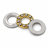 Rodamiento de Bolas de Empuje Plano F10-17, F10-17M 10x17x5mm, Rodamientos de Bolas Axiales Planos de Acero Cromado de Alta Velocidad y Alta Precisión en Miniatura