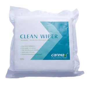 Canmax Direct Fabriek Prijs 100% Polyester Dubbel Gebreide Plint Gratis Industriële Clean Room Ruitenwissers Voor Het Reinigen Van Pcb, Lcd, Smt