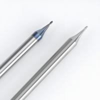 Fraise à double dent en carbure de tungstène de précision, diamètre 0,1-3,0 mm, dureté 55HRC, pour gravure de circuits imprimés et fraisage CNC, OEM YMD MEM-02F