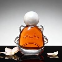 Botol parfum kaca kartun lucu anak-anak, botol semprot Mini portabel 30ml tutup bulat mutiara desain baru