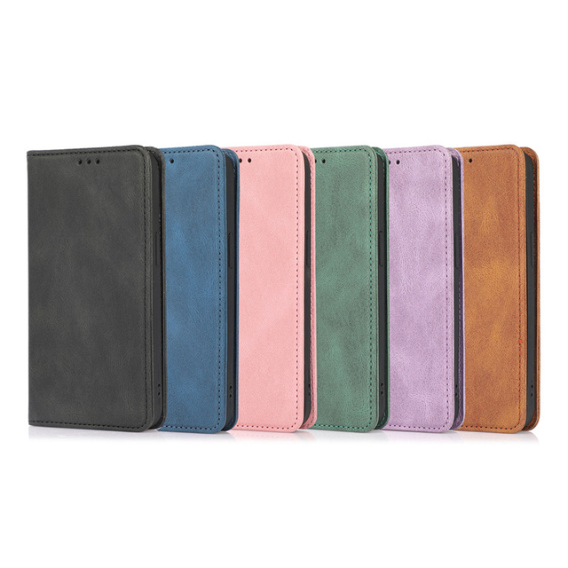 Strong Magnetic Flip PU Leather Wallet Phone Case for iPhone 13 12 11 Pro Max Xs Xr Xs Max 7 8 Plus with Card Slot