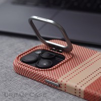 Étui de téléphone portable de luxe en fibre de carbone pour iPhone 15 16 Promax Plus, aspiration magnétique pour support d'objectif, protection PC