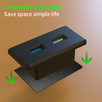 Station de charge murale 2-en-1 avec hub USB intégré et prise secteur USB-C PD 18W pour charge rapide, à fixer sur lit, bureau ou canapé