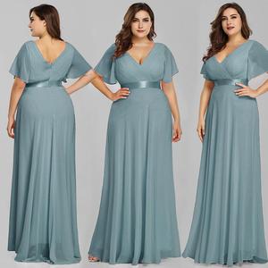 <span class=keywords><strong>Robe</strong></span> <span class=keywords><strong>de</strong></span> <span class=keywords><strong>soirée</strong></span> élégante en mousseline <span class=keywords><strong>de</strong></span> soie à col en V et volants pour femme, <span class=keywords><strong>robe</strong></span> longue <span class=keywords><strong>de</strong></span> demoiselle d'honneur, <span class=keywords><strong>robe</strong></span> <span class=keywords><strong>de</strong></span> <span class=keywords><strong>soirée</strong></span> d'été grande taille - Product Image 6
