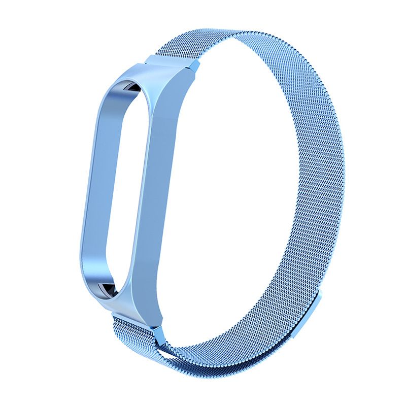 xiaomi mi band 5/ 6m correa de metal magnética azul - azul perla 6