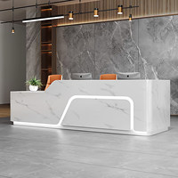 Comptoir de réception, mobilier de bureau commercial, design minimaliste moderne, tiroir, matériau MDF, pour entreprise, magasin de vêtements