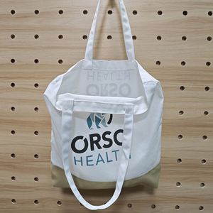 Eco-Friendly Reusable Bag Custom Medium Size Contrast Gusseted <b>Canvas</b> <b>Tote</b> Bag Healthcare Corporate Gift Bag - Product Image 2