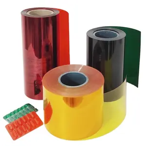 Filmrol Groothandel Helder Pvc Roll Plastic/Stijve Heldere En Kleurrijke Pvc Verpakking Dikke Plastic Rol Transparant Chemisch Zacht