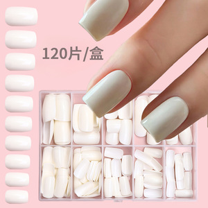120 unids/caja acrílico francés blanco <span class=keywords><strong>uñas</strong></span> postizas <span class=keywords><strong>punta</strong></span> cuadrada Artificial <span class=keywords><strong>uñas</strong></span> postizas Gel suave puede ser extraíble mezcla corta prensa en las <span class=keywords><strong>uñas</strong></span> - Product Image 4