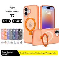 Coque de téléphone portable iPhone 17 compatible transfrontalier, deux-en-un avec support magnétique invisible, motif animal