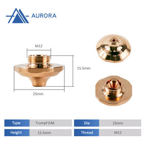 Boquilla láser de fibra Aurora EAU Conusmables de una sola capa D24 H15.5 M12 <span class=keywords><strong>calibre</strong></span> 0,8mm-2mm para cabezal de corte láser de fibra - Product Image 6