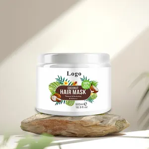 Crema de Coco para el cuidado del cabello, mascarilla para el cabello con Logo personalizado directo del fabricante