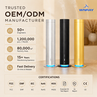 Diffuseur d'arômes intelligent sans eau, diffuseur d'huiles essentielles portable pour le bureau, la maison, le bureau, commande par application, lumière LED, OEM ODM 120mL