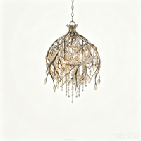 Lustre suspendu réglable en hauteur en laiton/verre/cuivre/or avec installation facile et design élégant et luxueux discret