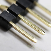 Conector de Cabezal de Pines Rectos de Una Sola Fila con Paso de 2.54mm, 2-40 Pines, Altura 2.54mm