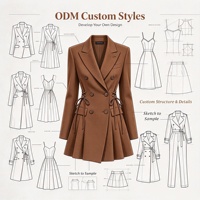 Robe Blazer Femme Personnalisée OEM ODM, Usine de Vêtements de Guangzhou, Marque Privée, Robes Formelles de Bureau pour Femmes, Faible MOQ