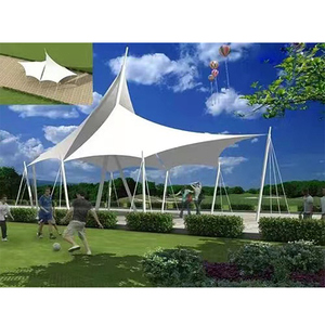 Toldo de tela tensada de PVDF para paisajismo, estructura de membrana de PVC, carpa de sombra para techos de edificios - Product Image 1