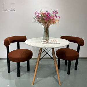 Bắc Âu hiện đại bọc ghế ăn tối giản Scandinavian nhà hàng sang trọng japandi boucle ghế ăn - Product Image 4