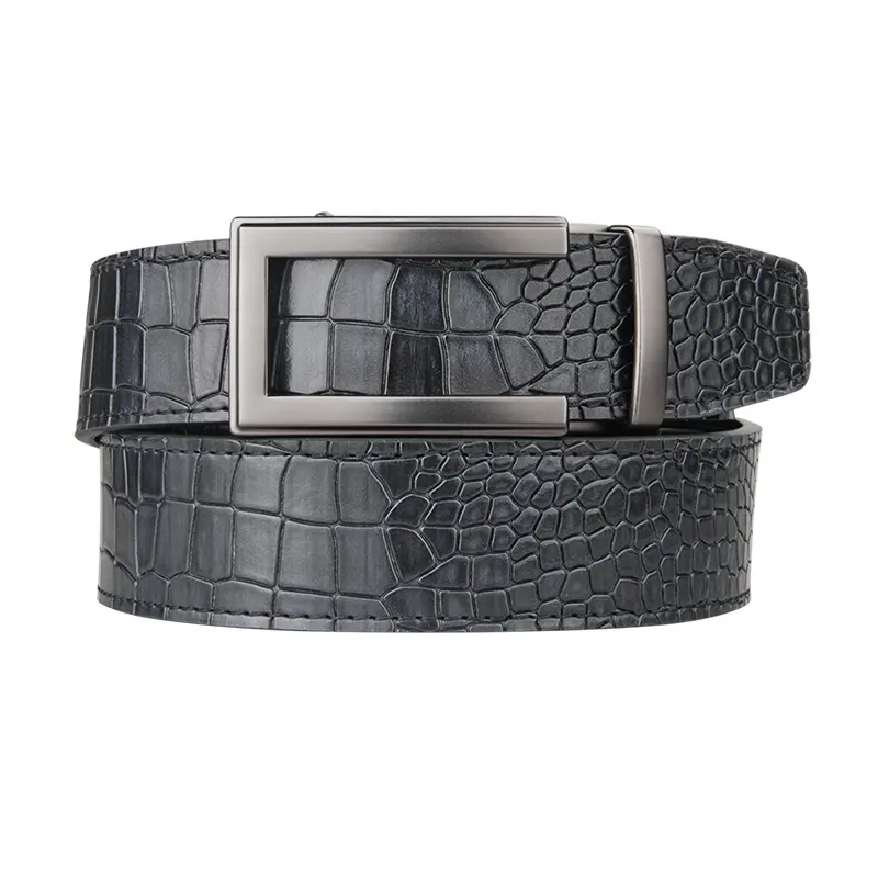 Wholesale Alloy Fashion Genuine Leather Automatic Buckle Men's Belts