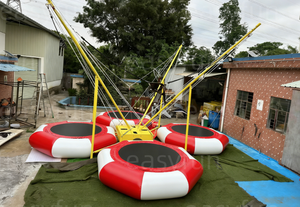 Jeu de saut à l'élastique intérieur de qualité commerciale Easyfun pour enfants, <span class=keywords><strong>trampoline</strong></span> gonflable pour <span class=keywords><strong>4</strong></span> <span class=keywords><strong>personnes</strong></span> pour les fêtes foraines - Product Image 2