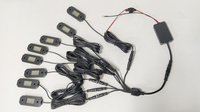 8 éclairages LED RGBW pour voitures avec application, pour l'intérieur et l'extérieur des véhicules