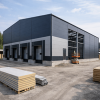 Entrepôt à structure métallique préfabriquée sur mesure, grande structure industrielle en acier à travée libre, bâtiment de stockage