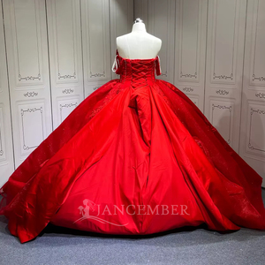 Lsmu145 Robes de Quinceañera Vertes, Robes de 15 Ans Rouges, Robes de Quinceañera Bleu Marine Jancember - Product Image 6