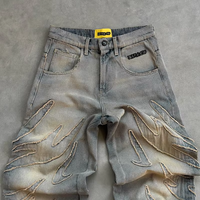 DiZNEW Jean en Denim Extensible Baggy Imprimé Personnalisé pour Homme, Style Streetwear d'Été, Pantalon de Créateur à Faible MOQ