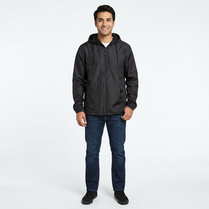 2026 Factory Best Men's High-Street Style Windbreaker Jacket Personalized Stand Collar High Quality for Winter Running Beach Use - Product Image 1