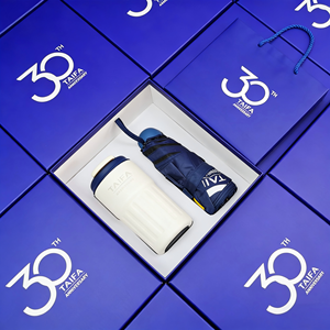 Juego de Tazas y Paraguas Aislantes de Acero Inoxidable de Lujo Personalizados con Impresión UV, Regalo Corporativo para Oficina, Personalización con Logotipo - Product Image 3