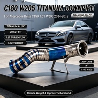 Downpipe en acier inoxydable SS304 sur mesure en alliage de titane léger pour Mercedes-Benz C180 1.6T W205, réponse du gaz plus sensible, 2014-2018