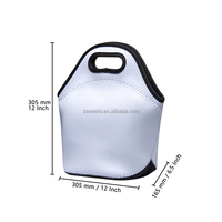 Sac à lunch personnalisé par sublimation Sac fourre-tout en néoprène blanc uni