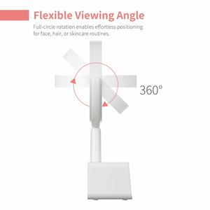 Mỹ phẩm các nhà sản xuất Loại C có thể sạc lại make up LED Tabletop Vòng đèn trang điểm Organiser Vanity gương với lưu trữ - Product Image 6