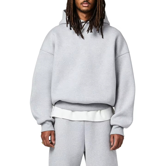Fundamentals Hoodies Boxy Fit Streetwear Manufacturers Custom Logo Plain Oversized Heavy Weight 400gsm Cotton Hoodie Men
