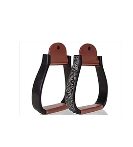 Étriers en aluminium de grande taille pour selle de cheval, adaptés aux cavaliers adultes, offrant une meilleure commande, un meilleur équilibre et une meilleure adhérence. - Product Image 4