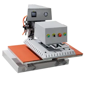 Tekstil kumaş mousepad halı için J pnömatik alüminyum demir sıcak baskı ısı transfer makinesi