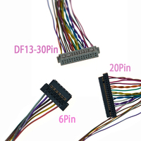 Kabel LVDS Profesional 0.5/1.0/1.25/1.5mm 6/20/30Pin Rakitan Kabel Konektor DF13-30P untuk Layar LCD
