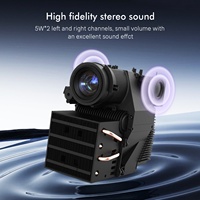 Projecteur LED pour cinéma maison Android 9.0 Full HD 4K avec haut-parleurs stéréo HIFI intégrés et design portable
