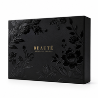 Boîte en papier laminé mat gaufré pliable de luxe, impression UV personnalisée du logo, boîte rigide pour cosmétiques et parfums avec insert en mousse EVA