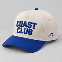 Casquette de baseball 5 panneaux en coton bicolore brodée en 3D avec logo personnalisé, réglable, pour hommes, pour sports de plein air, OEM ODM, vente en gros, usine