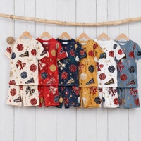 Ensemble pyjama en bambou pour enfants, boîte mystère, vente en gros, imprimé grenouille, manches courtes, shorts, style aléatoire, vêtements de nuit pour tout-petits, lot pour revendeurs
