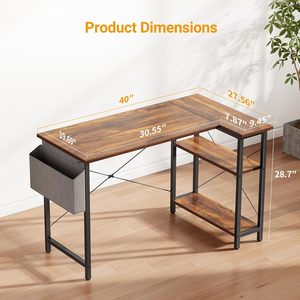 Escritorios de ordenador de oficina en casa <span class=keywords><strong>con</strong></span> <span class=keywords><strong>cajones</strong></span>, estantería, <span class=keywords><strong>escritorio</strong></span> de mesa de estudio para estudiantes - Product Image 4