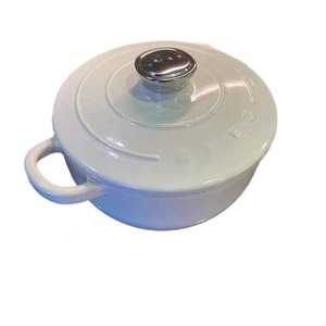 Olla para Sopa SMEG de Hierro Fundido Esmaltado de 24 cm con Doble Asa, Compatible con Inducción, Diseño Moderno - Product Image 2