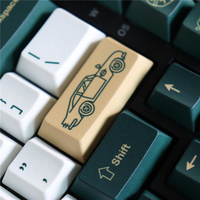 New GMK CYL British Racing R2 Keycaps Pbt 130 Keys Dye-Sublimation Cherry Profile for 87/104/108 Mx Switch Mechanical Keyboard