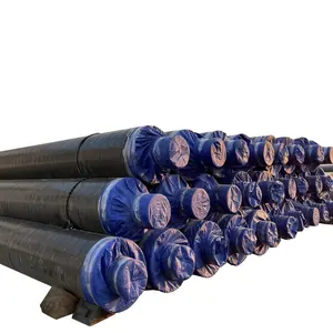 glass wool insulation wrapped steel sleeve jacket steam steel pipe for high temperature heat resistant