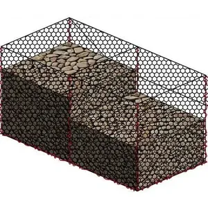Mur hexagonal galvanisé de panier de boîte de gabion enduit de PVC de haute qualité protecteur de plus bon marché pour le fournisseur de contrôle d'inondation