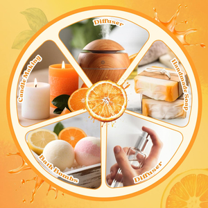 Juego de Aceites Esenciales Cítricos para Difusor, para Velas y Jabones Caseros, Naranja Dulce, Bergamota, Limón, Pomelo, Lima, Mandarina - Product Image 6