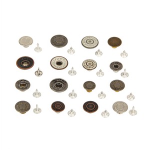Custom Logo Personalized Brand Brass Zinc Alloy Metal Denim Jeans <b>Buttons</b> and Rivets - Product Image 5