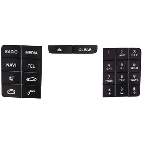 Car Vinyl Sticker For Mercedes Benz Center Console <b>CD</b> Player Telephone Keypad Button Cover Self Adhesive Reusable <b>Customized</b> - Product Image 5