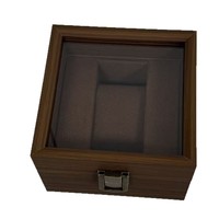 Kotak Penyimpanan Jam Tangan Motif Kayu Walnut Hitam Kustom Baru, Kotak Koleksi Gelang, Kotak Perhiasan Kayu Vintage